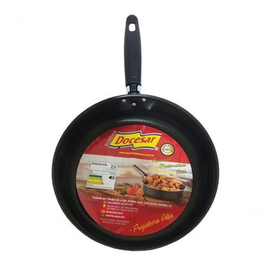 Frigideira Antiaderente Alta 22cm Tampa De Vidro Azul Docesa