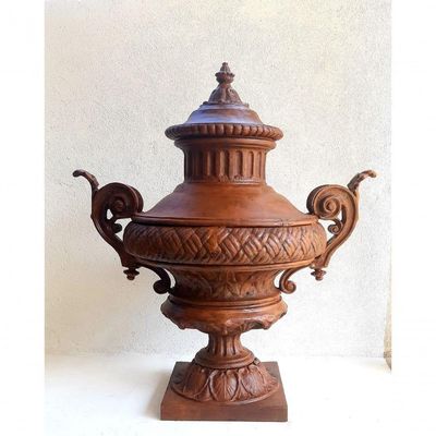 Ânfora árabe Vaso Jardim Luxo Ferro Fundido Pronto Artes