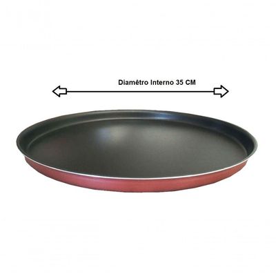 Jogo 5 Formas De Pizza Assadeiras Antiaderentes Nº35 Cereja
