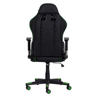 Cadeira Gamer Reclinável Giratória Preta C/Verde Ajustável