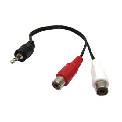Cabo de Audio para TV LED Samsung 2RCA F + P2 Estereo 15 CM