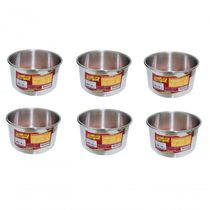 Kit 6 Formas Assadeira Redonda Para Bolo Alta 14x8cm 1l Doce