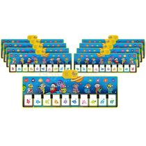 Kit 9 Un Piano Music Tapete Musical 10 Teclas Touch azul