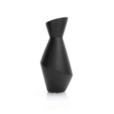 Vaso Preto Em Cerâmica 26x12cm