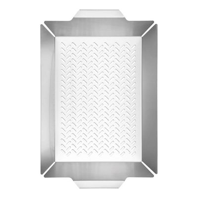 Grelha Tramontina Cosmos Multiuso Em Aço Inox 47X30 Cm