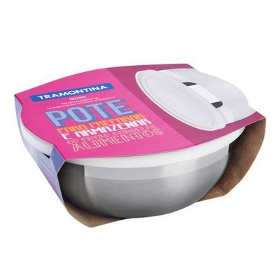 Pote Tramontina Redondo Em Inox Com Tampa 28Cm 5,8L