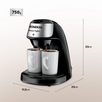 Cafeteira Mondial 2 Xícaras Smart Coffee C-42-2x-bi Cafeteira C-42-2x-bi 127v/60hz 2 Xícaras