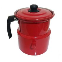 Leiteira Fervedor Com Apito Vermelha Esmaltada 1.6l Extang