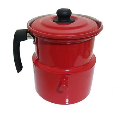 Leiteira Fervedor Com Apito Vermelha Esmaltada 1.6l Extang
