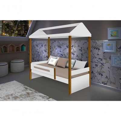 Cama Casa Branco Mel