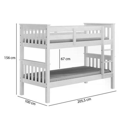 Beliche 730B Com Cama Auxiliar 715B Branco Lavado