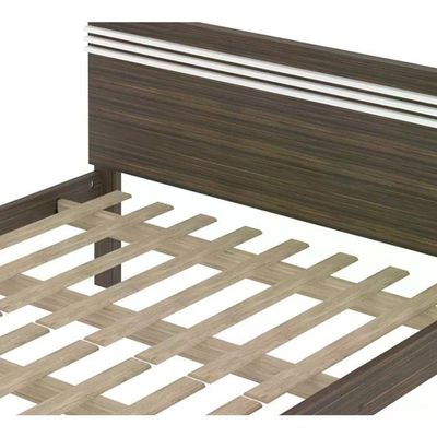 Cama Casal Cm8009 Nogal Branco Tecno Mobili Nogal Branco