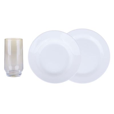Aparelho de Jantar 12 Peças com Copo Menu Duralex