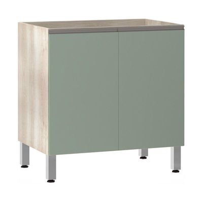 Balcão Sem Tampo 80cm Luci Legno Crem e Verde Jade