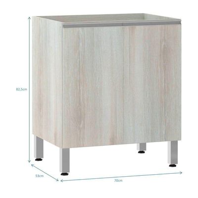 Balcão Sem Tampo 70cm Lis Legno Crema