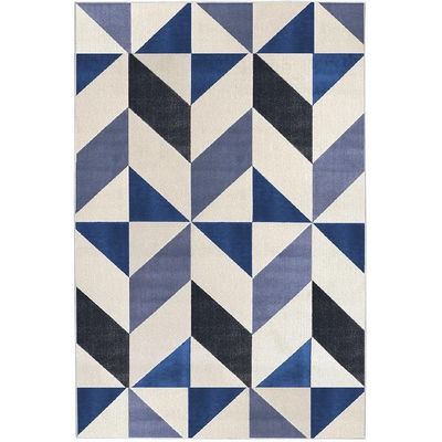 Tapete Para Sala Lyre Azul 1,00x1,50 São Carlos