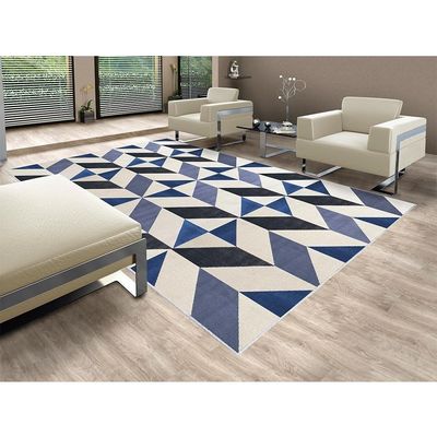 Tapete Para Sala Lyre Azul 2,00x3,00 São Carlos