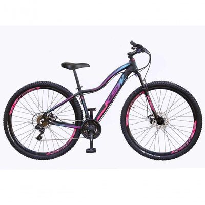 Bicicleta Aro 29 Ksw Alum 27 Vel Preto/rosa E Azul