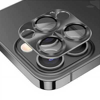 Protetor de lente de câmera de alumínio para iPhone 12 Pro - Preta - Gshield