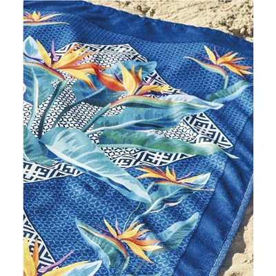 Toalha de Praia Lepper 55% Algodão e 45% Poliéster Jurerê 70cmx140m Azul