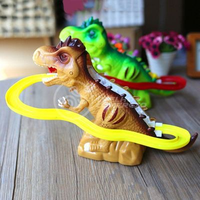 Brinquedo Pista Elevador Dinossauro + 3 Pilhas Aa Verde