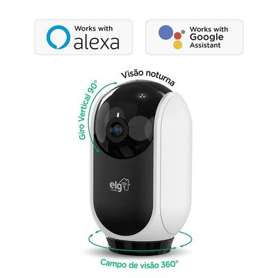 Câmera Robô WiFi 360° Inteligente ELG SHCR600