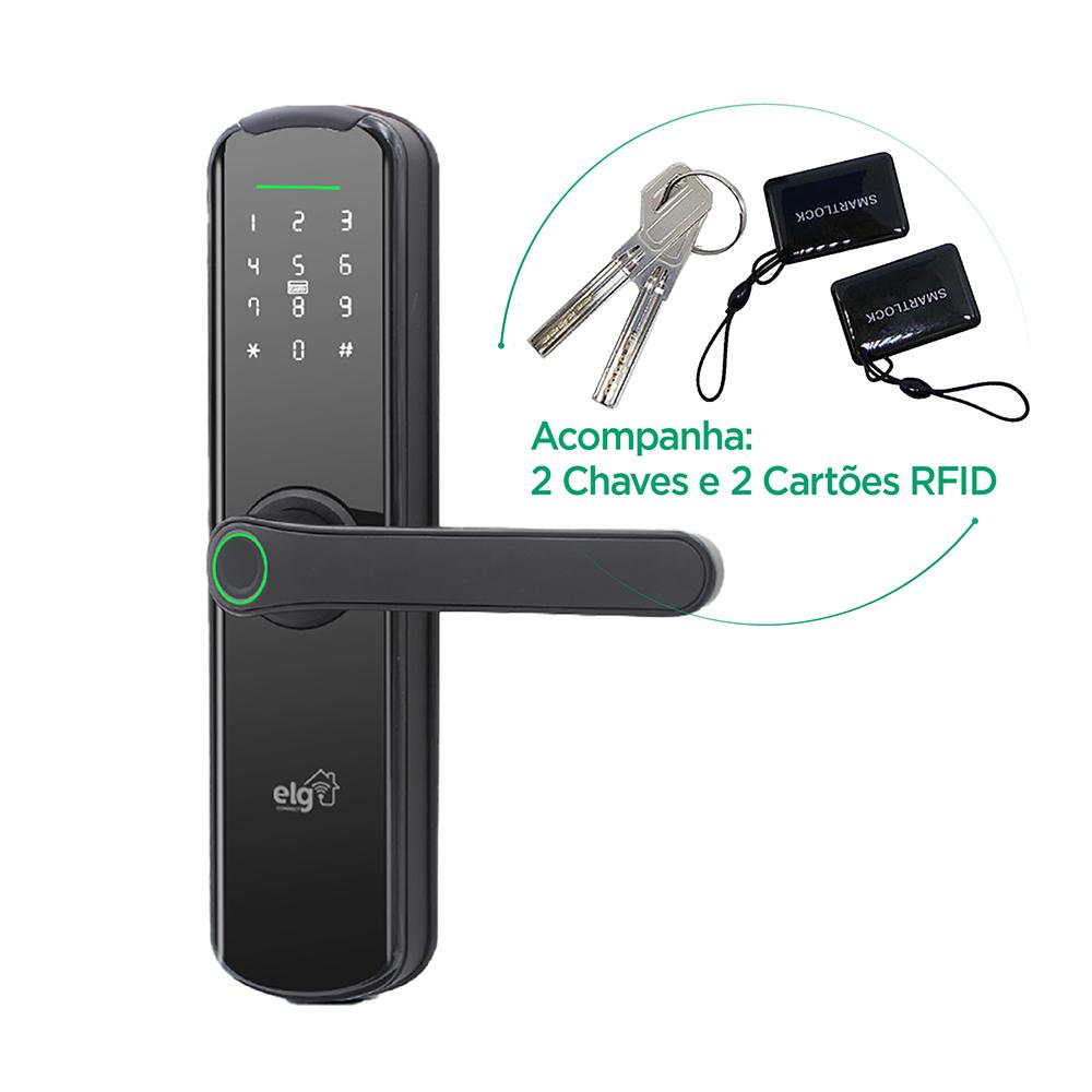 Fechadura Digital WiFi Biométrica Inteligente ELG SHFB700