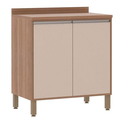 Balcão e Tampo 80 Cm De Abrir 1 Prateleira Lari Vanill e Connect