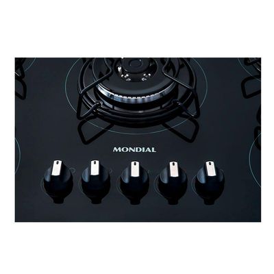 Cooktop A Gás 5 Bocas Mondial Ctg-03 biv-preto/prata Bivolt