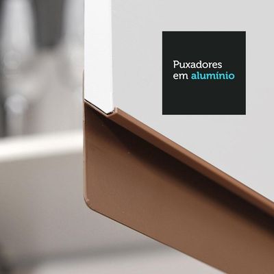 Armário De Cozinha Completa 250Cm Branco