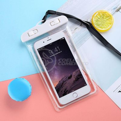 Capa Bolsa A Prova Dágua Impermeável P/ Celular Branco