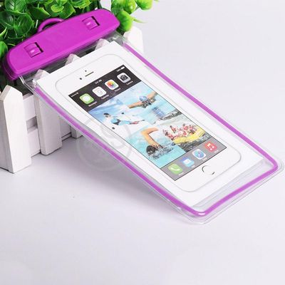 Capa Bolsa A Prova Dágua Impermeável P/ Celular Roxo