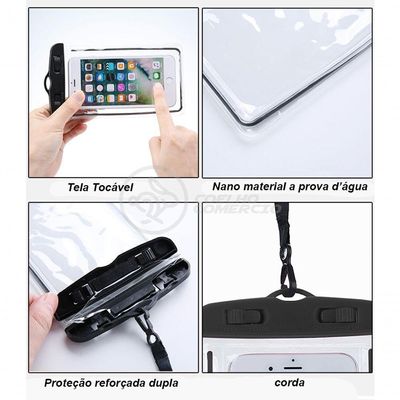 Capa Á Prova D´Água Para Conector Lightning 5, 5C, 5S, 6, 6P