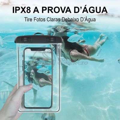 Capa Bolsa A Prova Dágua Impermeável P/ Celular Preto
