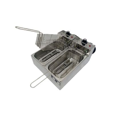Fritadeira Elétrica 2 Cubas Plus Aço Inox 06L 220V 4000W