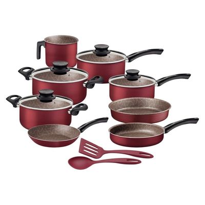Kit Panelas 10pçs Antiaderente Vermelho Tramontina 28599/727