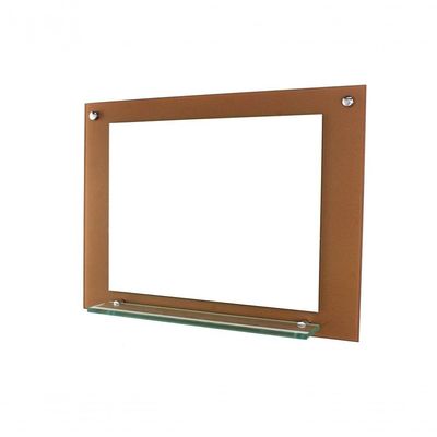 Espelho Para Banheiro Com Prateleira 80cm Rose Gold