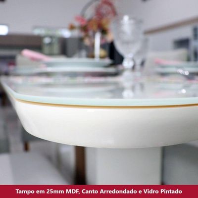 Mesa De Jantar Com Tampo Mdf/vidro 160cm Solus