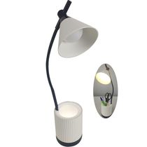 Luminaria De Mesa Led Porta Objetos Articulada 3 Cores