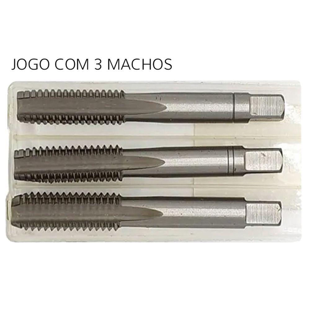 Jogo De Macho Manual Aço Rápido - Unc Nº5 1/8 X 40 - Din 351