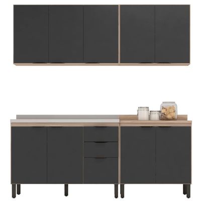 Cozinha Modulada 4 Peças Fi0008 Avena Grafito