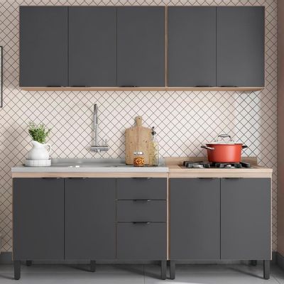 Cozinha Modulada 4 Peças Fi0008 Avena Grafito