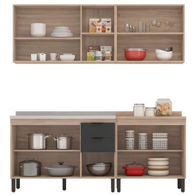 Cozinha Modulada 4 Peças Fi0008 Avena Grafito