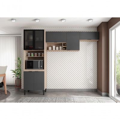 Cozinha Modulada 3 Peças Fi0007 Avena Grafito