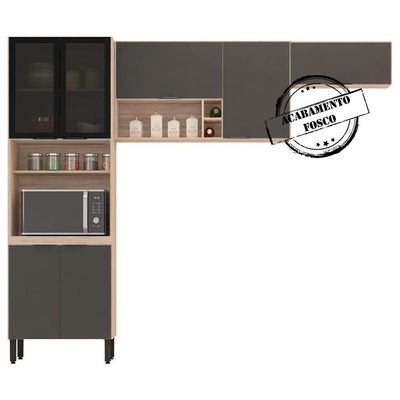 Cozinha Modulada 3 Peças Fi0007 Avena Grafito