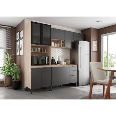 Cozinha Modulada 4 Peças Fi0006 Avena Grafito