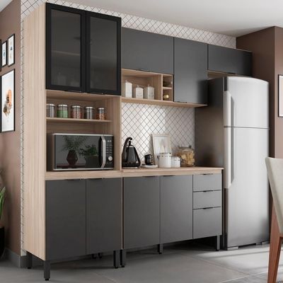 Cozinha Modulada 4 Peças Fi0006 Avena Grafito
