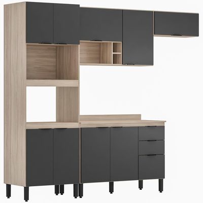 Cozinha Modulada 4 Peças Fi0003 Avena Grafito