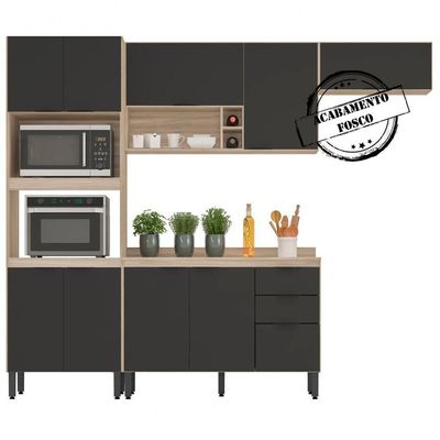 Cozinha Modulada 4 Peças Fi0003 Avena Grafito