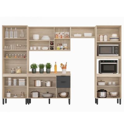 Cozinha Modulada 5 Peças Fi0001 Avena Grafito
